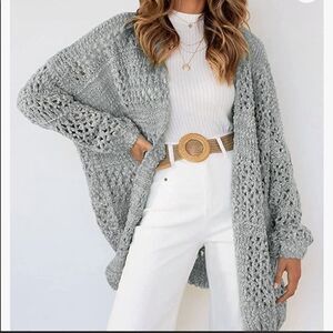 NEW Batwing Sleeves Hollow Out Cardigan Sweater